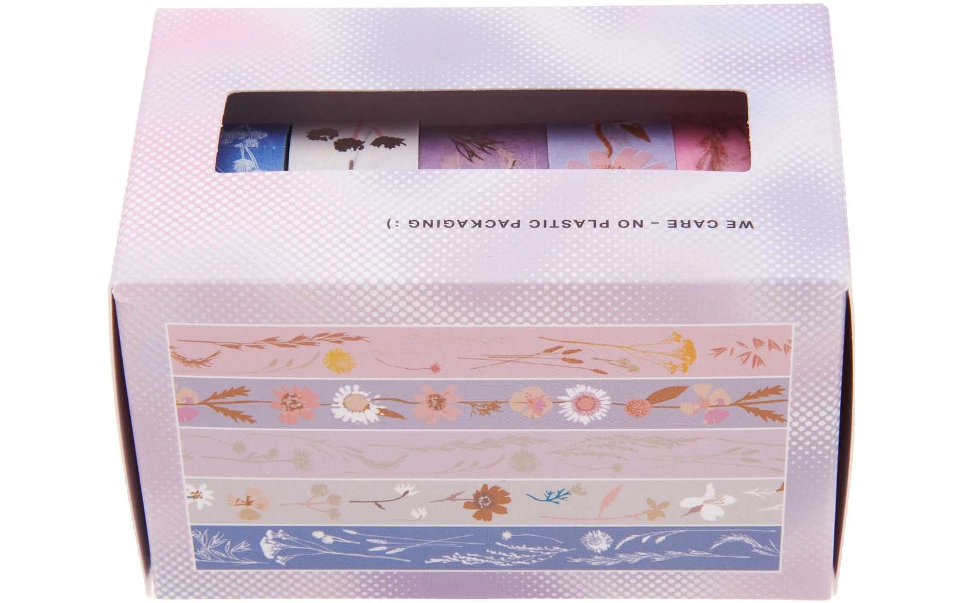 Rico Design Washi Tape – 15 mm × 10 m, mehrfarbig, Papier, wiederablösbar, 5 Rollen