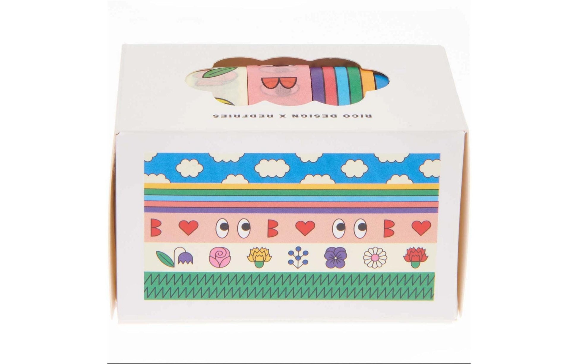 Rico Design Eye Candy Washi Tape – 15 mm × 10 m, mehrfarbig, Papier, wiederablösbar, 5 Rollen
