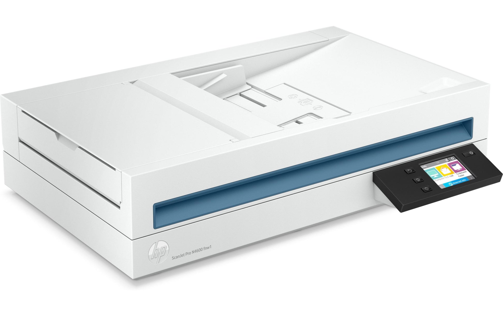 HP ScanJet Pro N4600 fnw1 – Flachbett + ADF, A4, Duplex, 40 Seiten/Min., ADF 100 Blatt, WLAN/LAN, 1'200 dpi