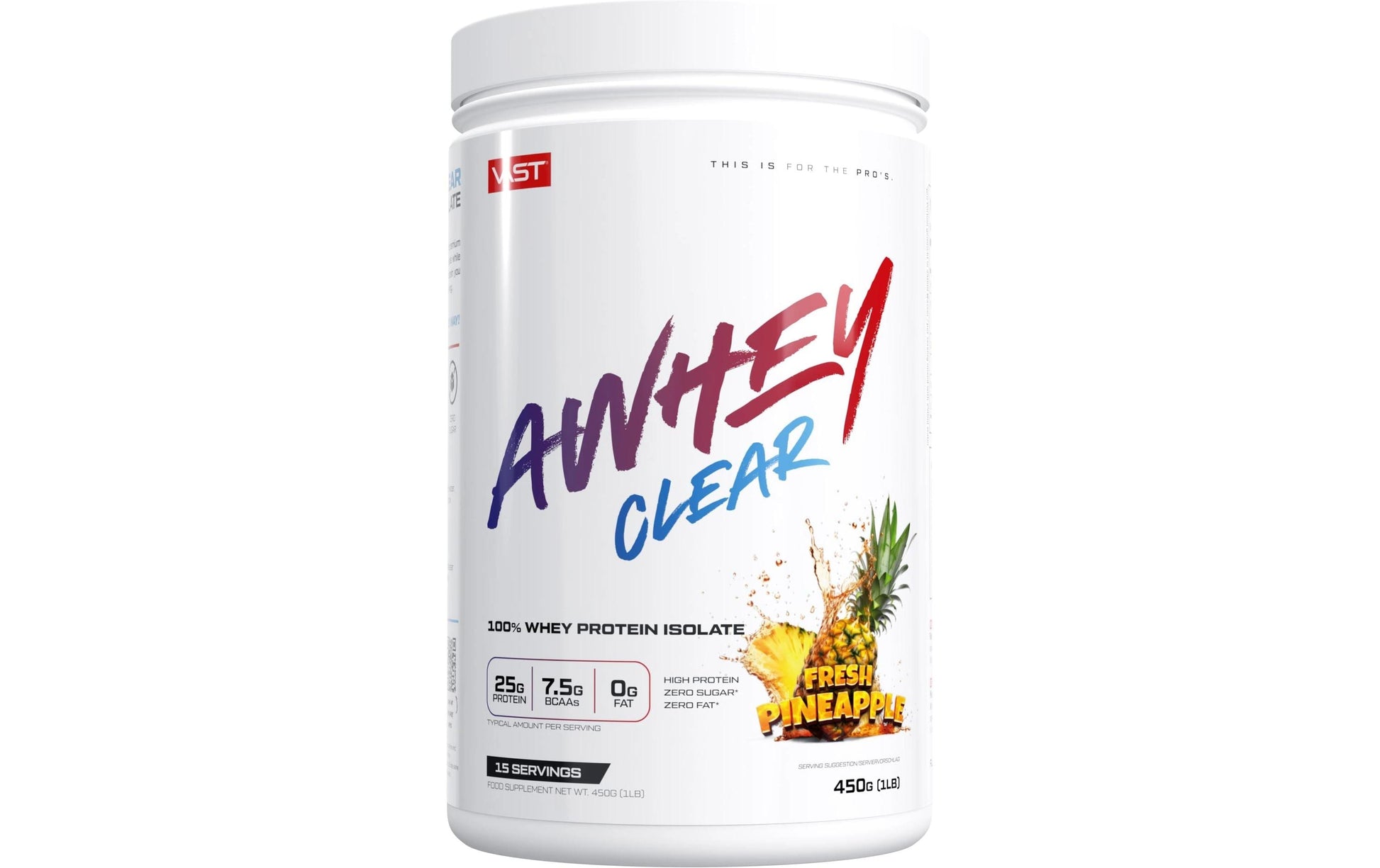 VAST Sports Whey Protein Ananas – glutenfrei, laktosefrei – 450 g