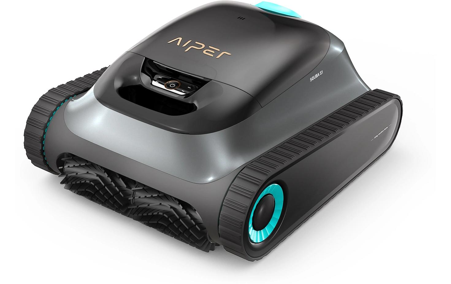 Aiper Roboter-Pool-Reiniger Scuba S1 – bis 150 m² – Akku – schwarz/blau/grau – für Überirdische Pools