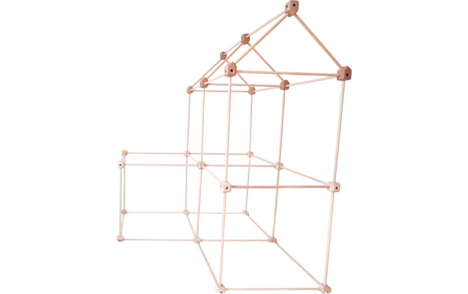 Hüttenheld Spielzeug – 75-teilig – Holz (Buche, Schweiz), beige