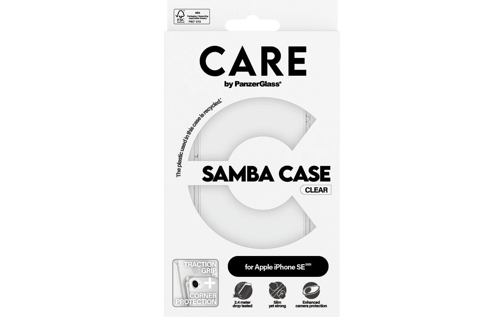 PanzerGlass Backcover Fashion Case Samba – für Apple iPhone 16e – transparent – TPU