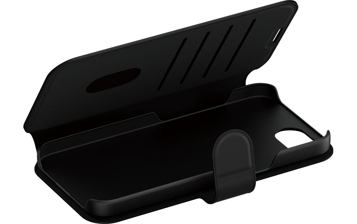 PanzerGlass CARE Tango Wallethülle – für Apple iPhone 16e, mit Kartenfach, PU, Schwarz, Qi-kompatibel