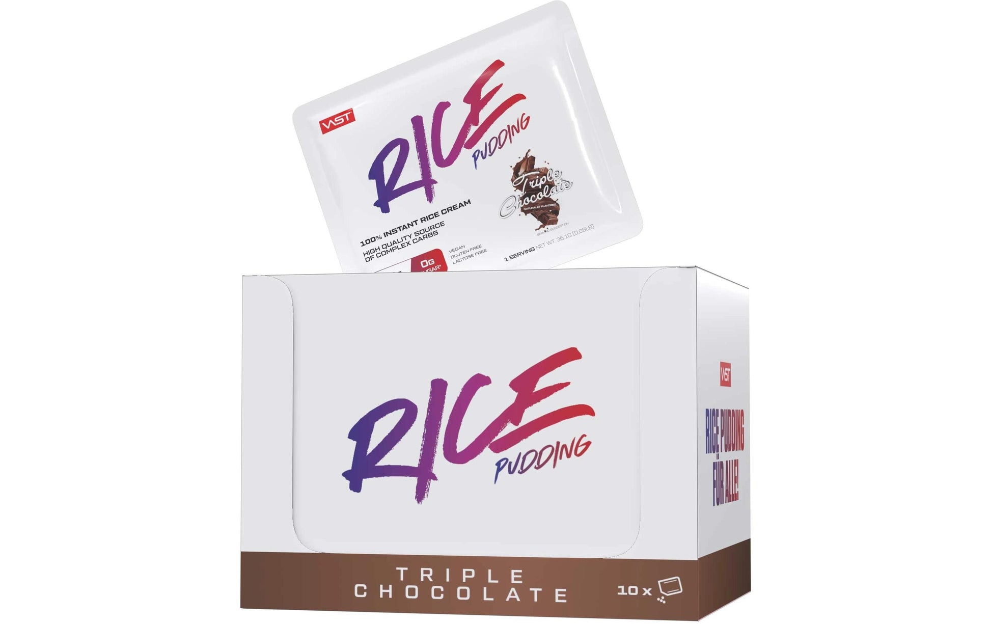 VAST Sports VAST Porridge Triple Schokolade vegan, glutenfrei, Box – 10×36,1 g