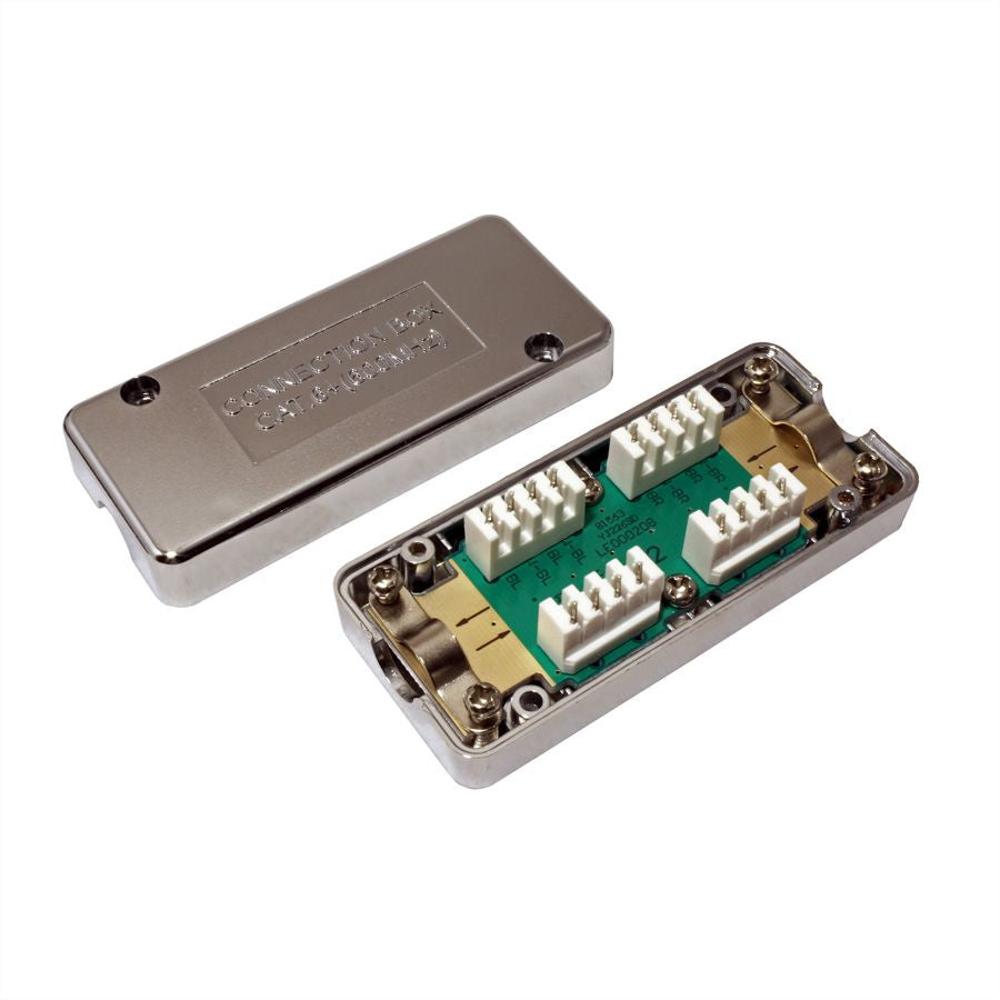 VALUE RJ-45-Kupplung – Cat6a, Krone-Block, S/UTP (STP), Silber, 37×84×23 mm
