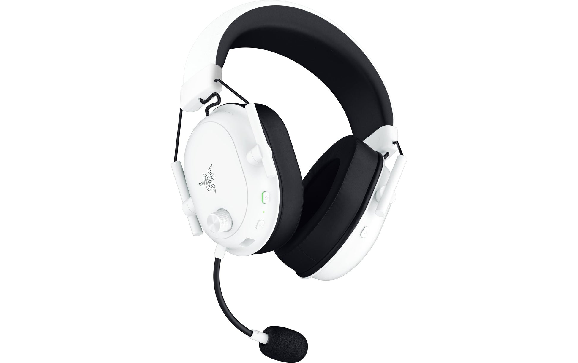 Razer BlackShark V2 HyperSpeed Gaming-Headset – Over-Ear, Stereo, Kabel + BT, mit USB-C-Dongle, Weiss