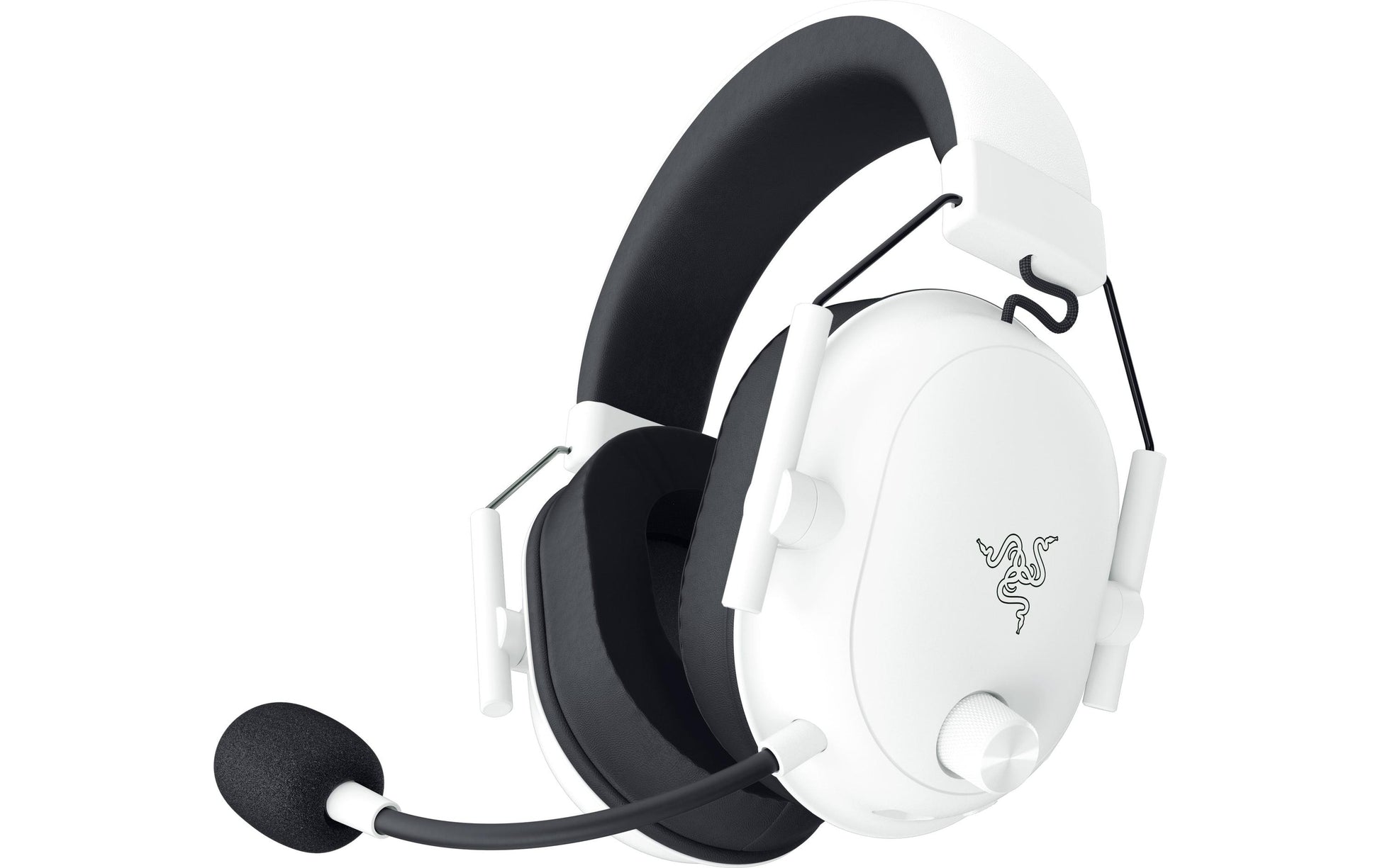 Razer BlackShark V2 HyperSpeed Gaming-Headset – Over-Ear, Stereo, Kabel + BT, mit USB-C-Dongle, Weiss