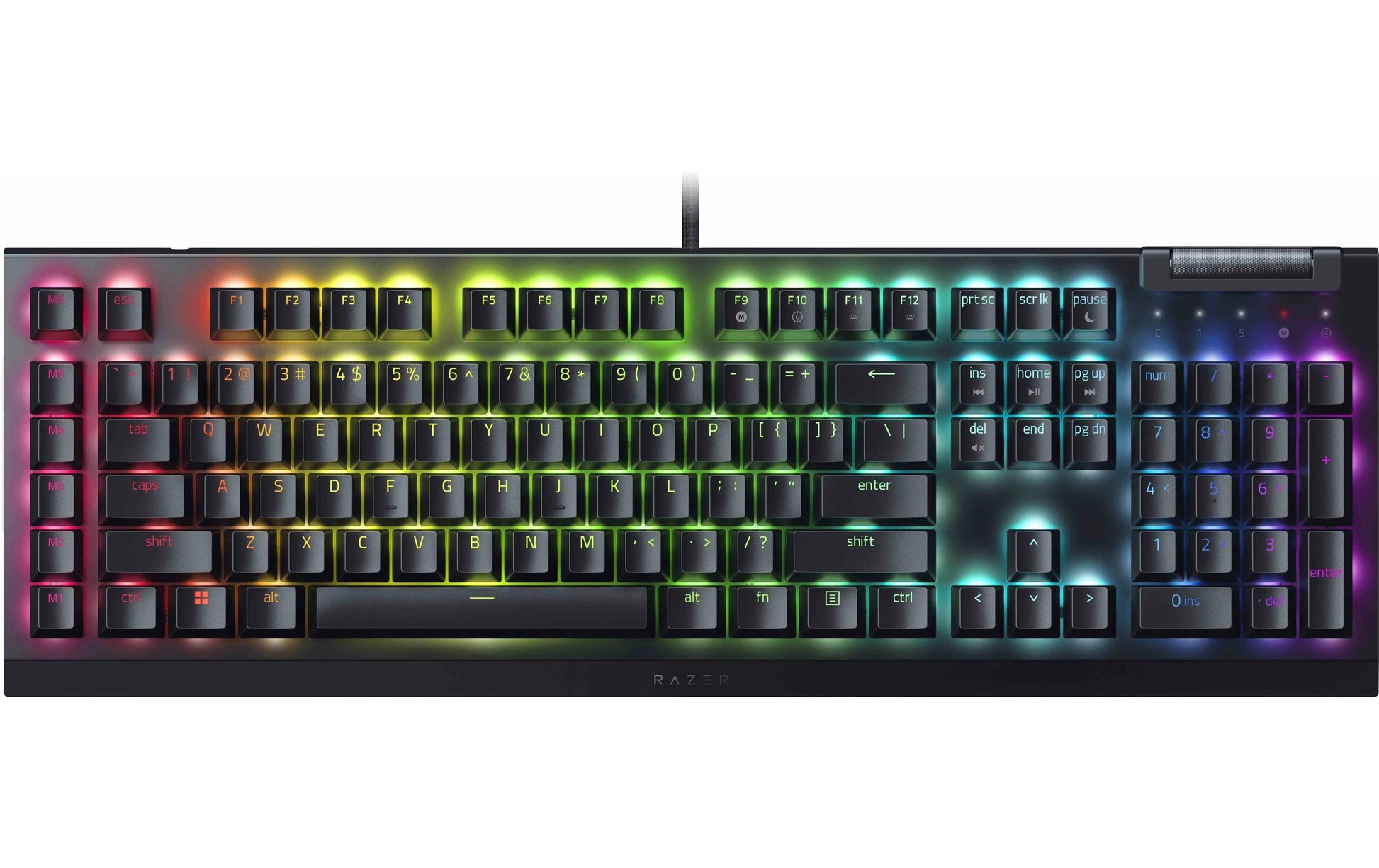 Razer BlackWidow V4 X – Tastatur, kabelgebunden (USB-A), CH-Layout (DE-CH), Fullsize (mit Ziffernblock)