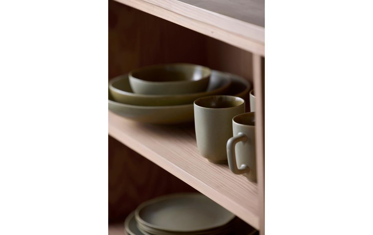 Villa Collection Pasta-Schüssel Shoku – Ø 23,0 cm, Steinzeug, Grün, spülmaschinenfest, mikrowellengeeignet