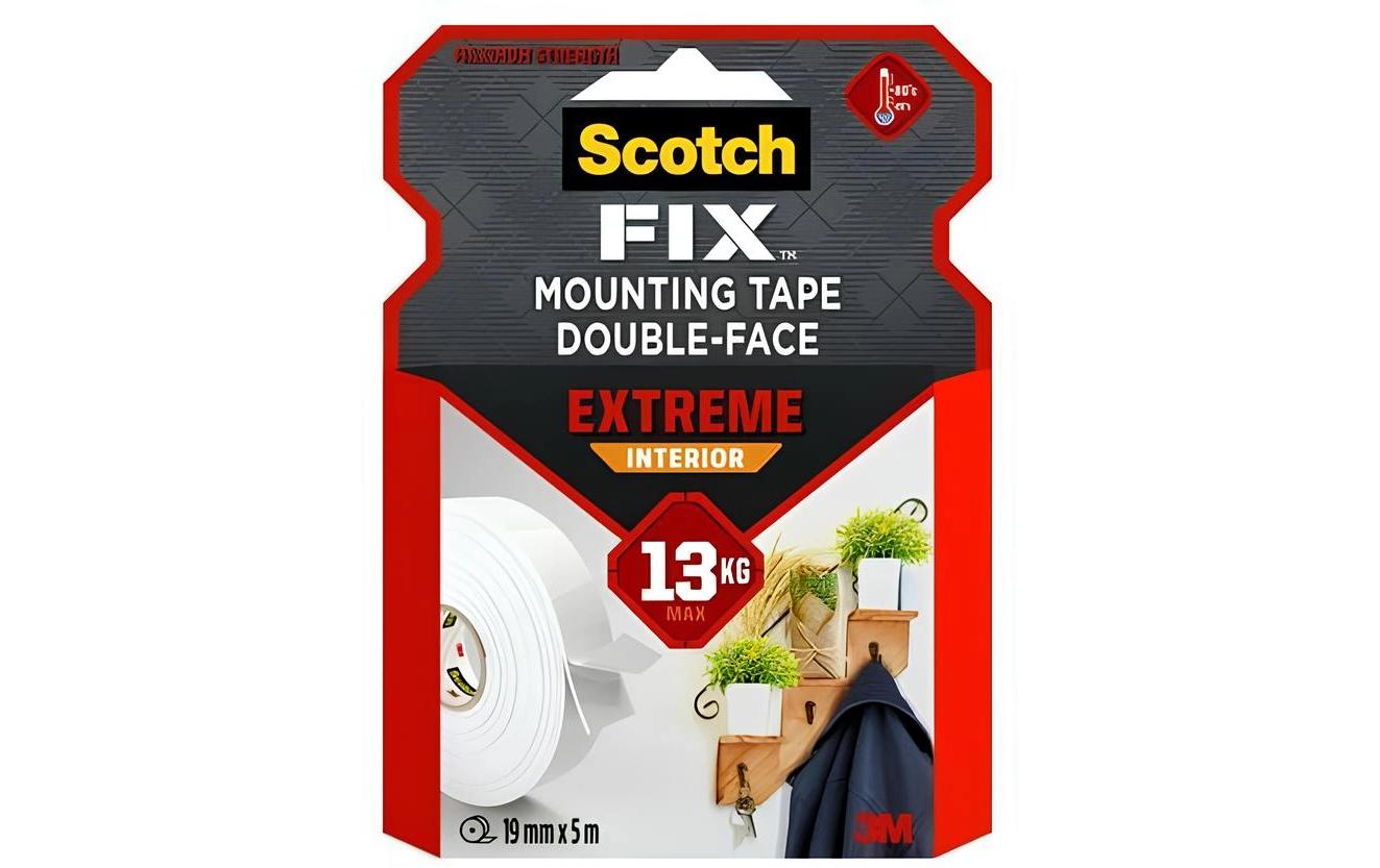 3M Montageband – 19 mm × 5 m, weiss, für den Innenbereich