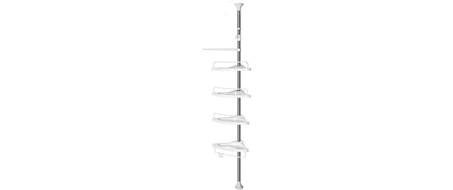 Songmics Duschregal BCB02SW – 89×28 cm, PP/Stahl (pulverbeschichtet), 2 kg, Klemmen, Weiss