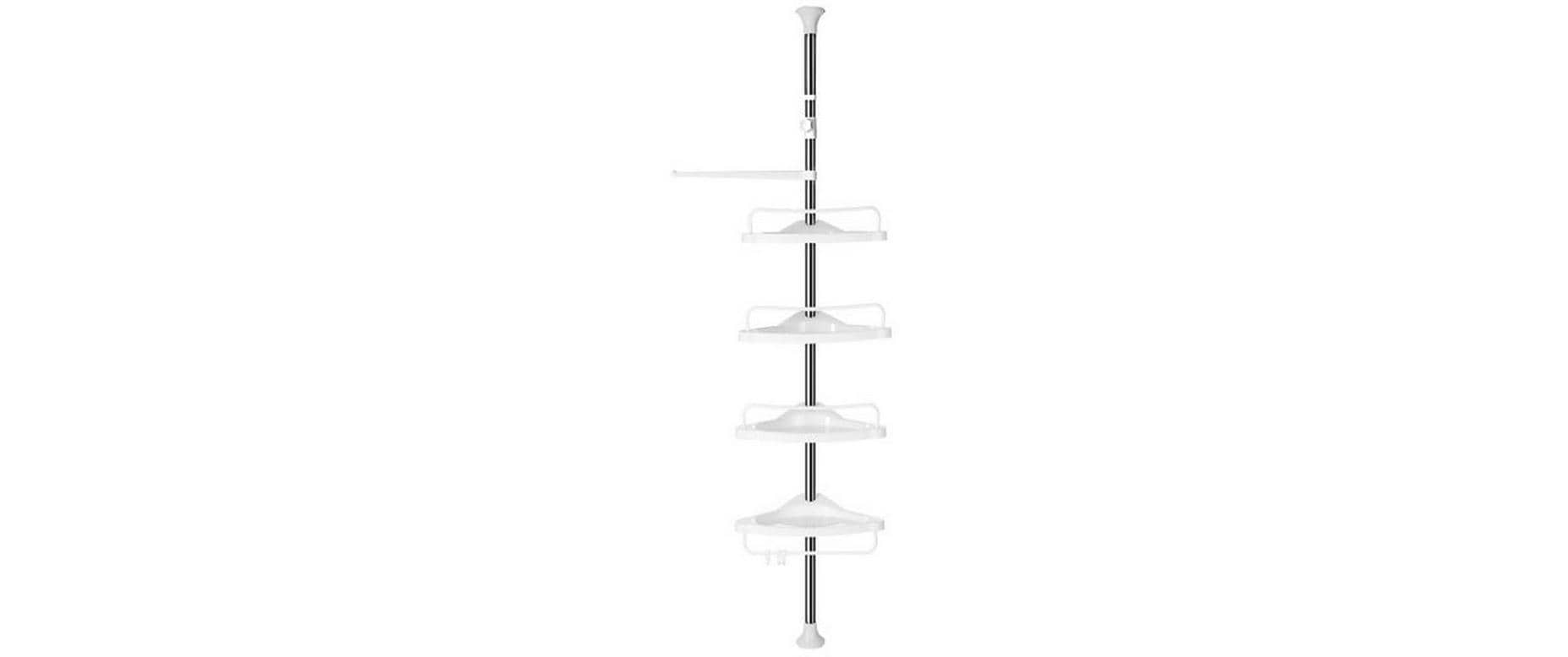 Songmics Duschregal BCB02SW – 89×28 cm, PP/Stahl (pulverbeschichtet), 2 kg, Klemmen, Weiss