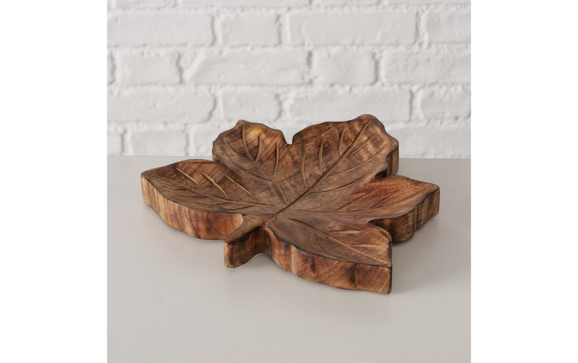 Boltze Schale Mapla – 2,8 × 21,7 × 20,3 cm, Holz, Braun