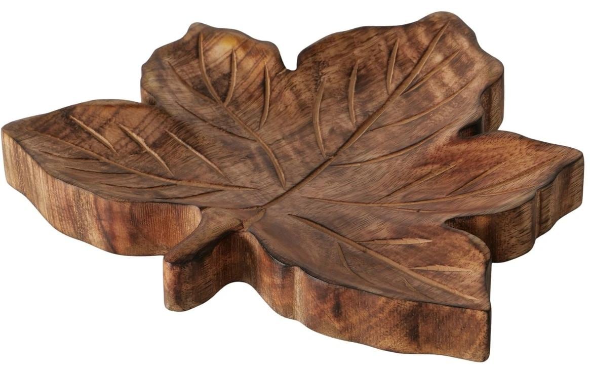 Boltze Schale Mapla – 2,8 × 21,7 × 20,3 cm, Holz, Braun