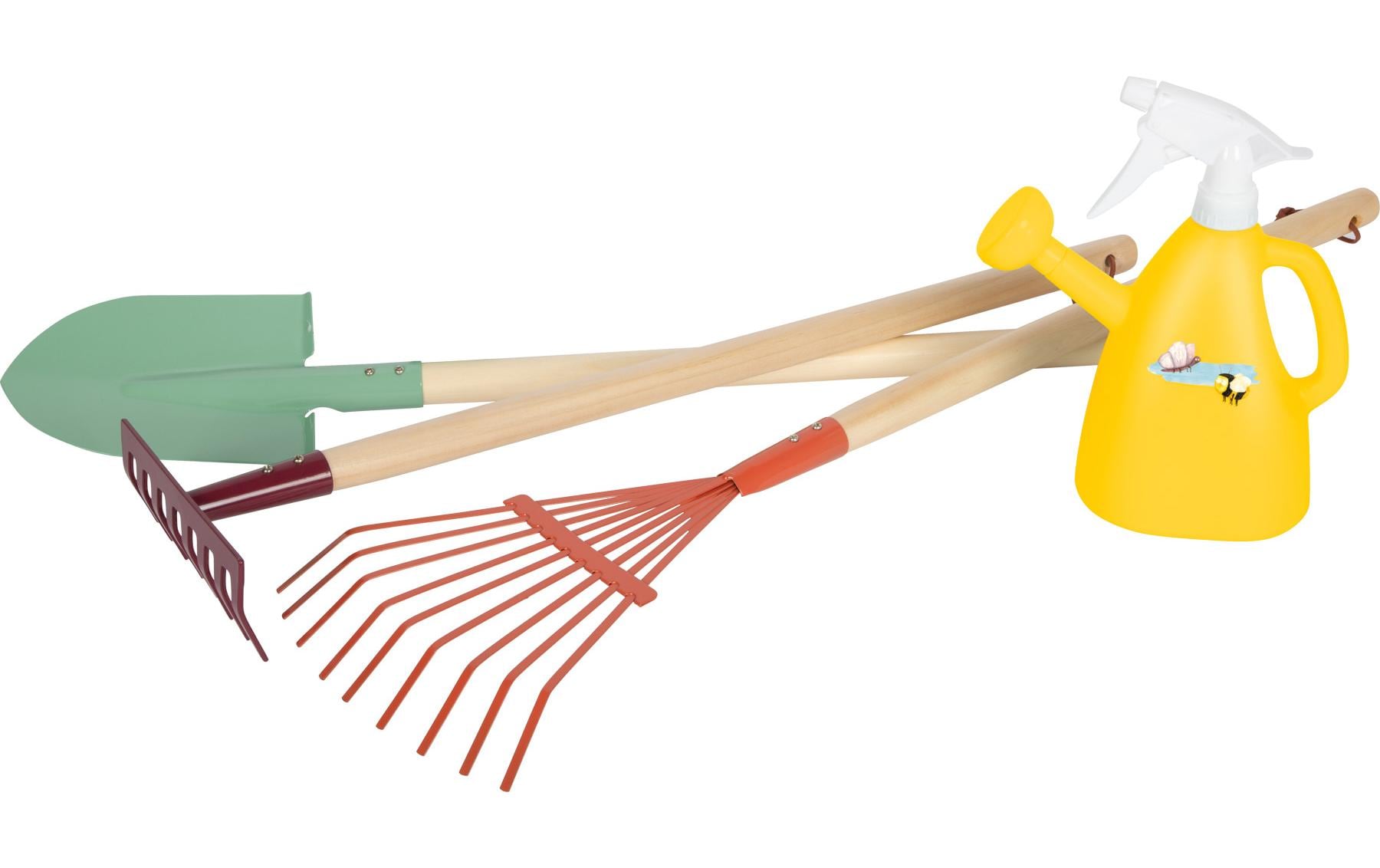 Small foot Sandspielzeug-Set – 4-teilig – ab 3 Jahren – Metall, Kunststoff, Holz – mehrfarbig