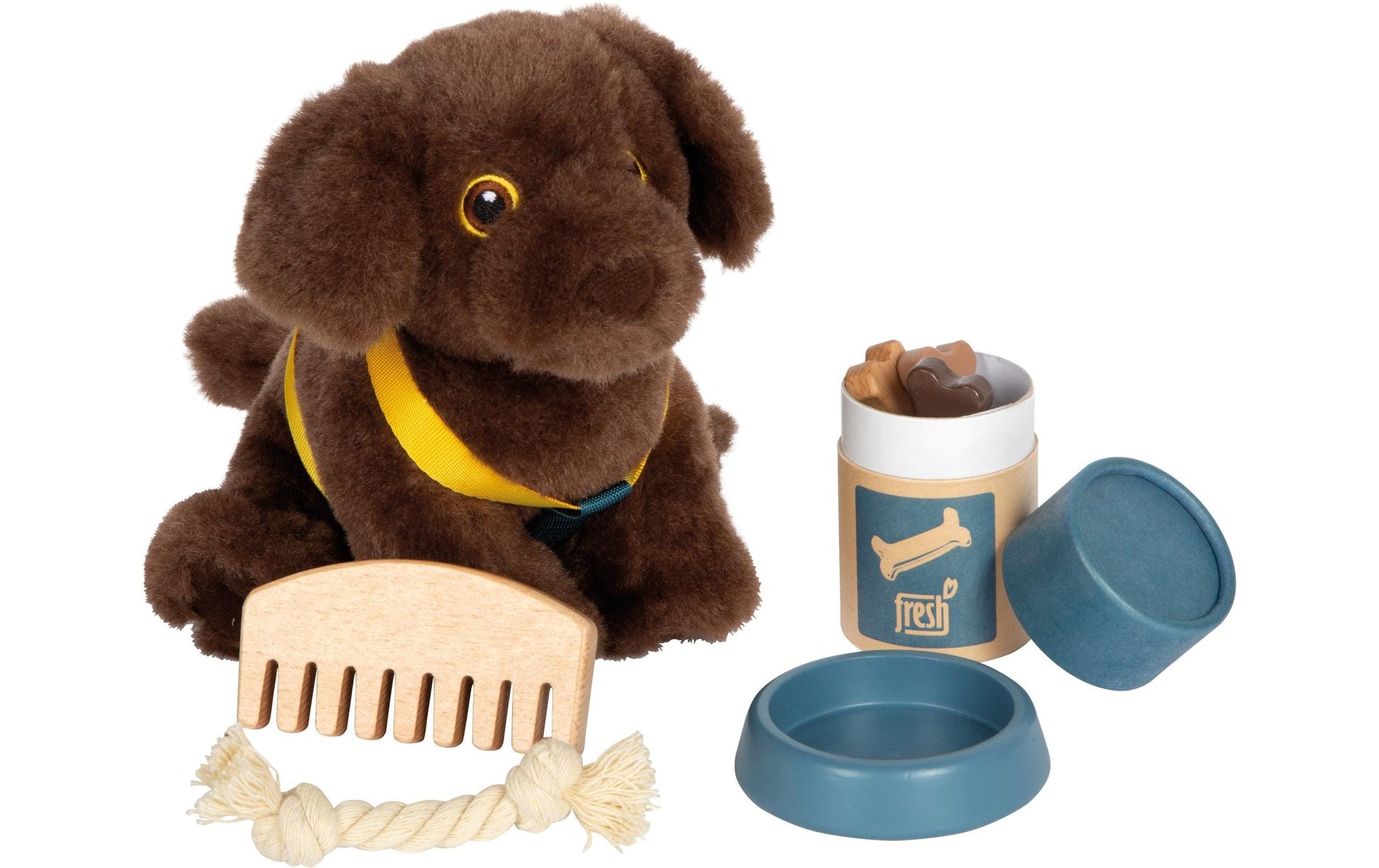 Small foot Plüschtier – Tierpflege – mit Tragetasche, 14-teilig – ab 2 Jahren – Plüsch, Stoff, Holz, mehrfarbig