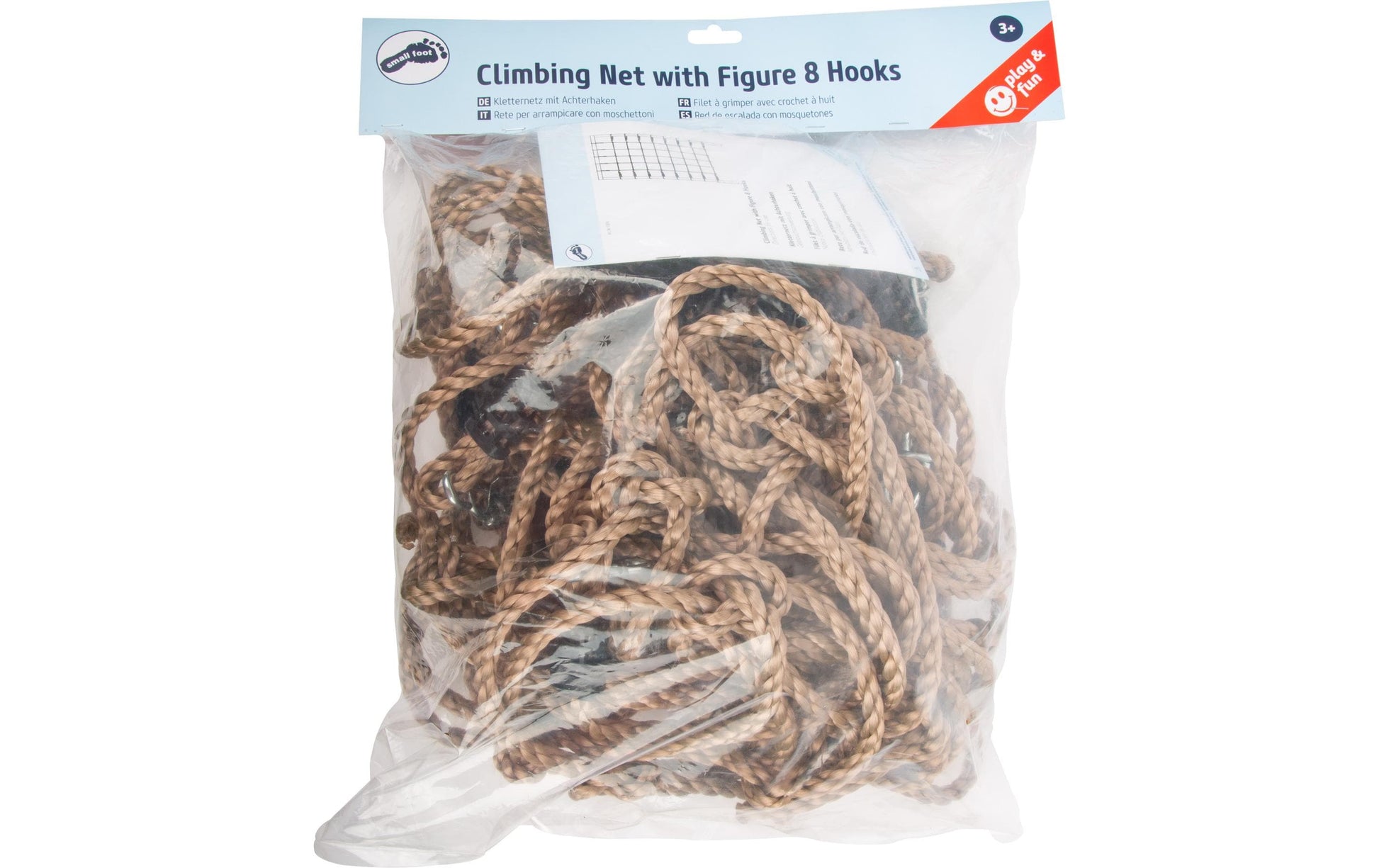 Small foot 11876 Kletternetz – max. 100 kg – 150 × 200 cm – ab 3 J. – Stoff, braun