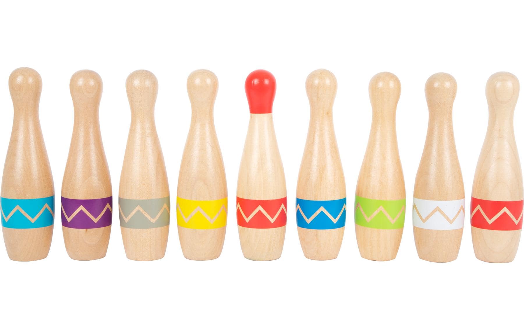 Small foot Kegelspiel – 11-teilig – ab 3 Jahren – Holz, mehrfarbig
