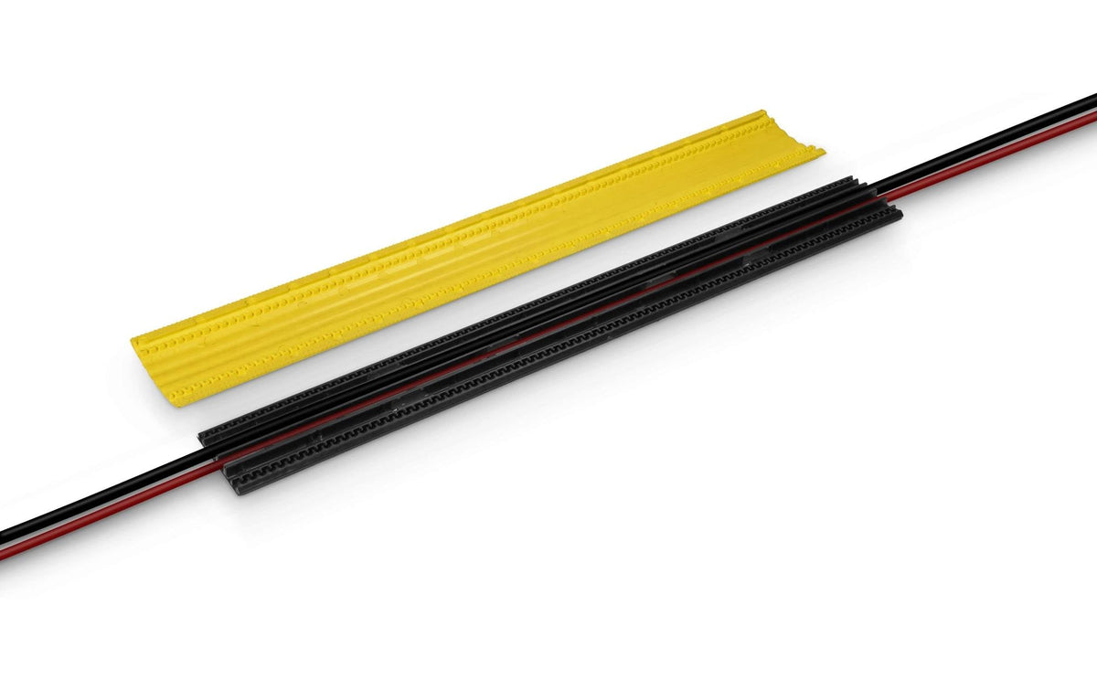 Defender Wandkanal – 125 × 20 mm – 0,9 m – Polyurethan – Gelb, 4 Kanäle