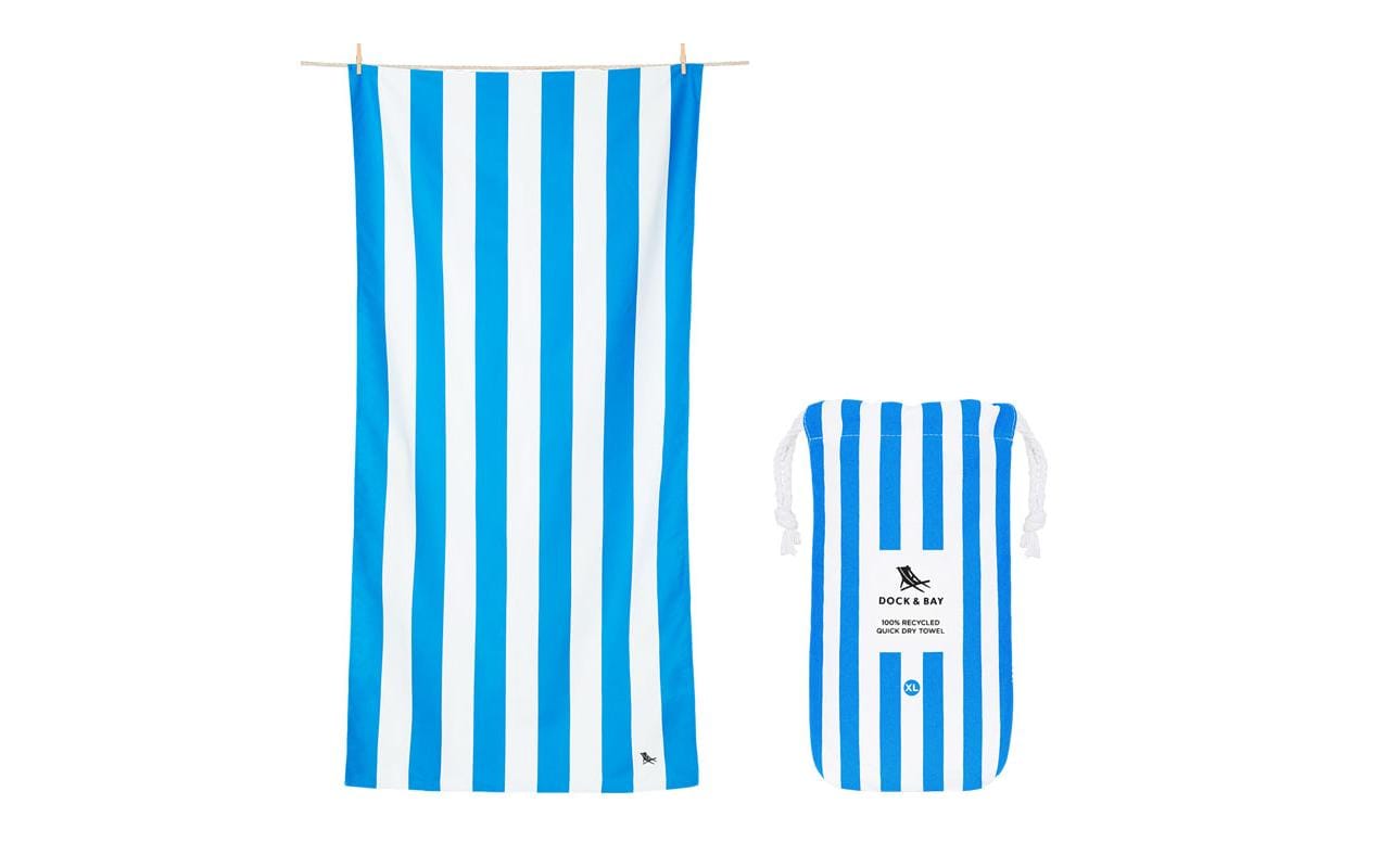 Dock & Bay Wohndecke – Polyester, Blau, Weiss – 90 × 200 cm