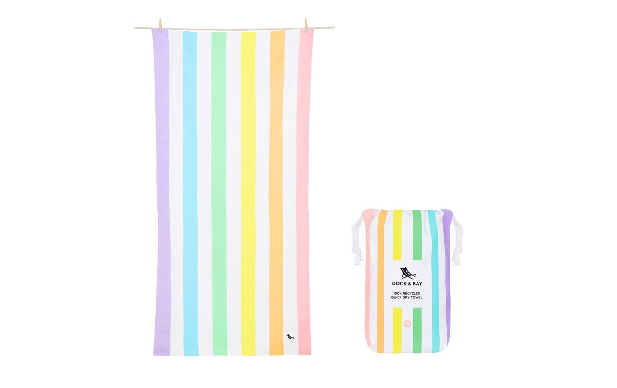 Dock & Bay Strandtuch Unicorn Waves – 70 × 130 cm, Mehrfarbig, Polyester
