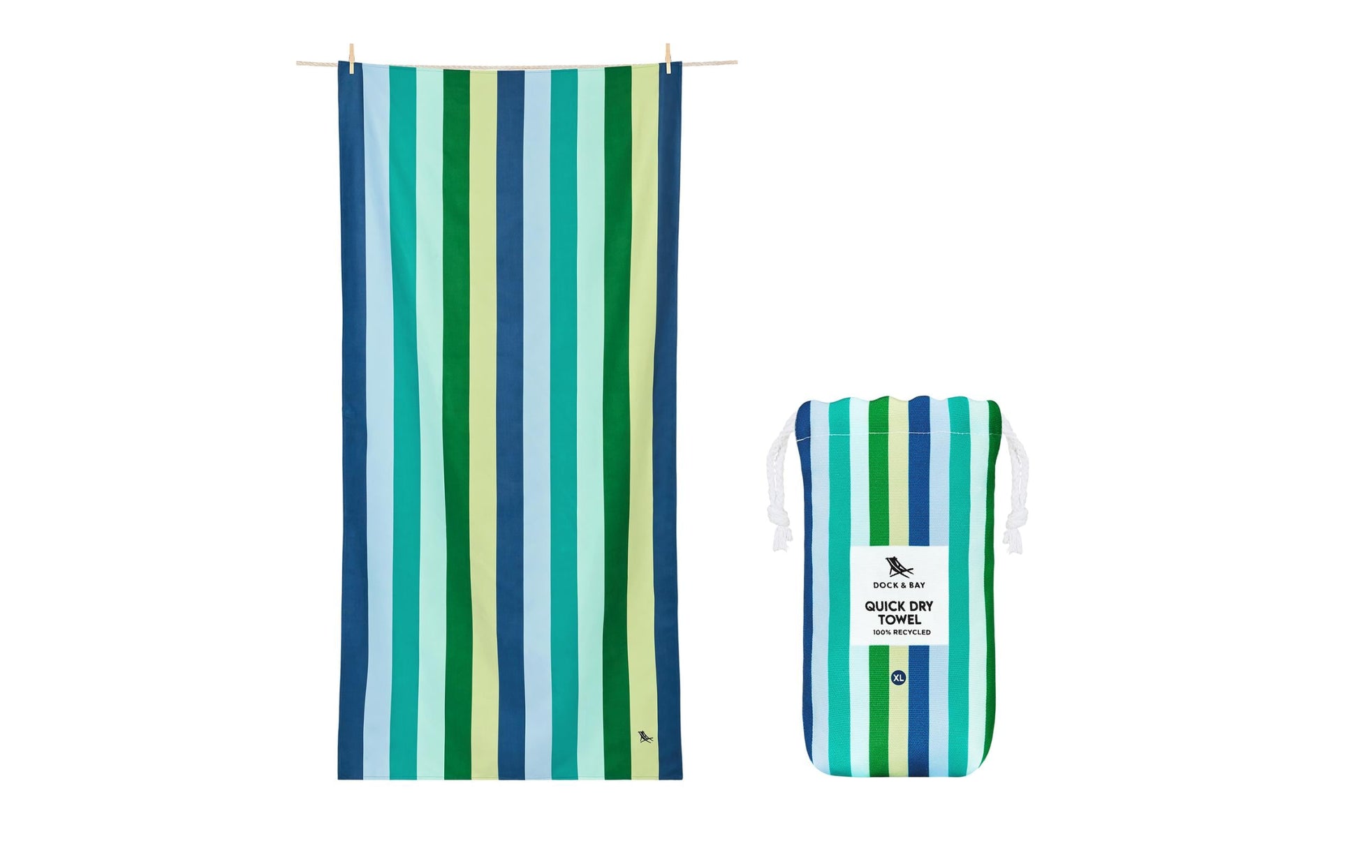 Dock & Bay Summer XL Wohndecke – Polyester, Mehrfarbig – 90 × 200 cm