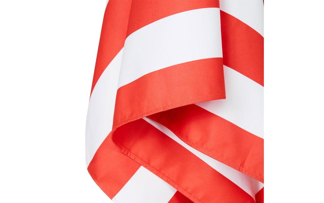 Dock & Bay Strandtuch CABANA – 90 × 200 cm, Weiss/Rot, Polyester