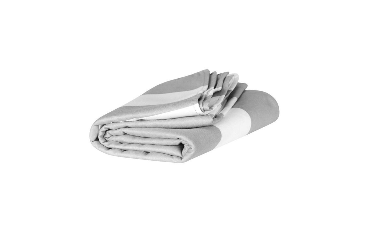 Dock & Bay Strandtuch CABANA – 90 × 200 cm, Grau/Weiss, Polyamid/Polyester
