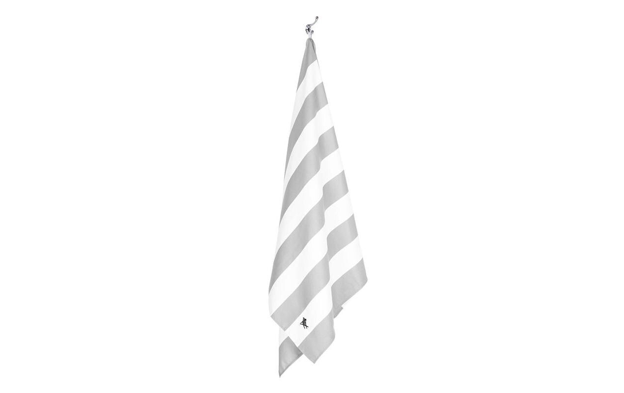Dock & Bay Strandtuch CABANA – 90 × 200 cm, Grau/Weiss, Polyamid/Polyester