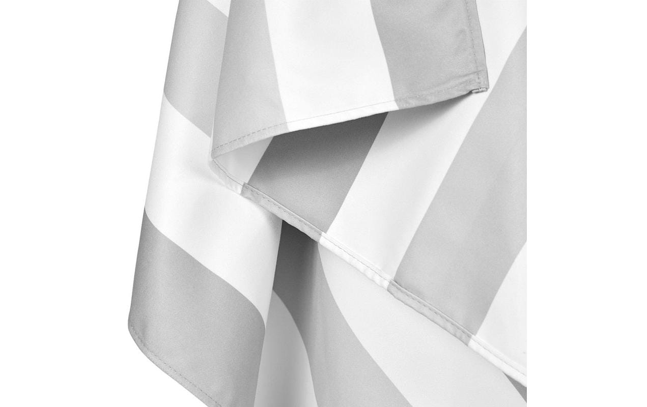 Dock & Bay Strandtuch CABANA – 90 × 200 cm, Grau/Weiss, Polyamid/Polyester