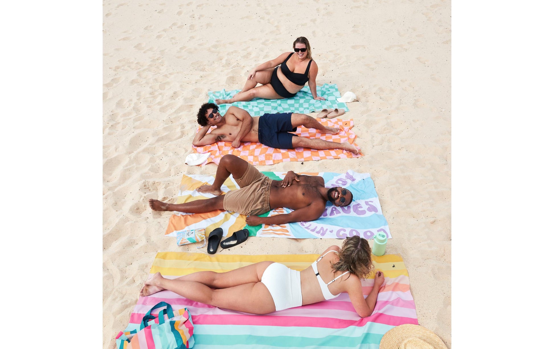 Dock & Bay Summer XL Coastal Candy Wohndecke – Polyester, Mehrfarbig – 90 × 200 cm