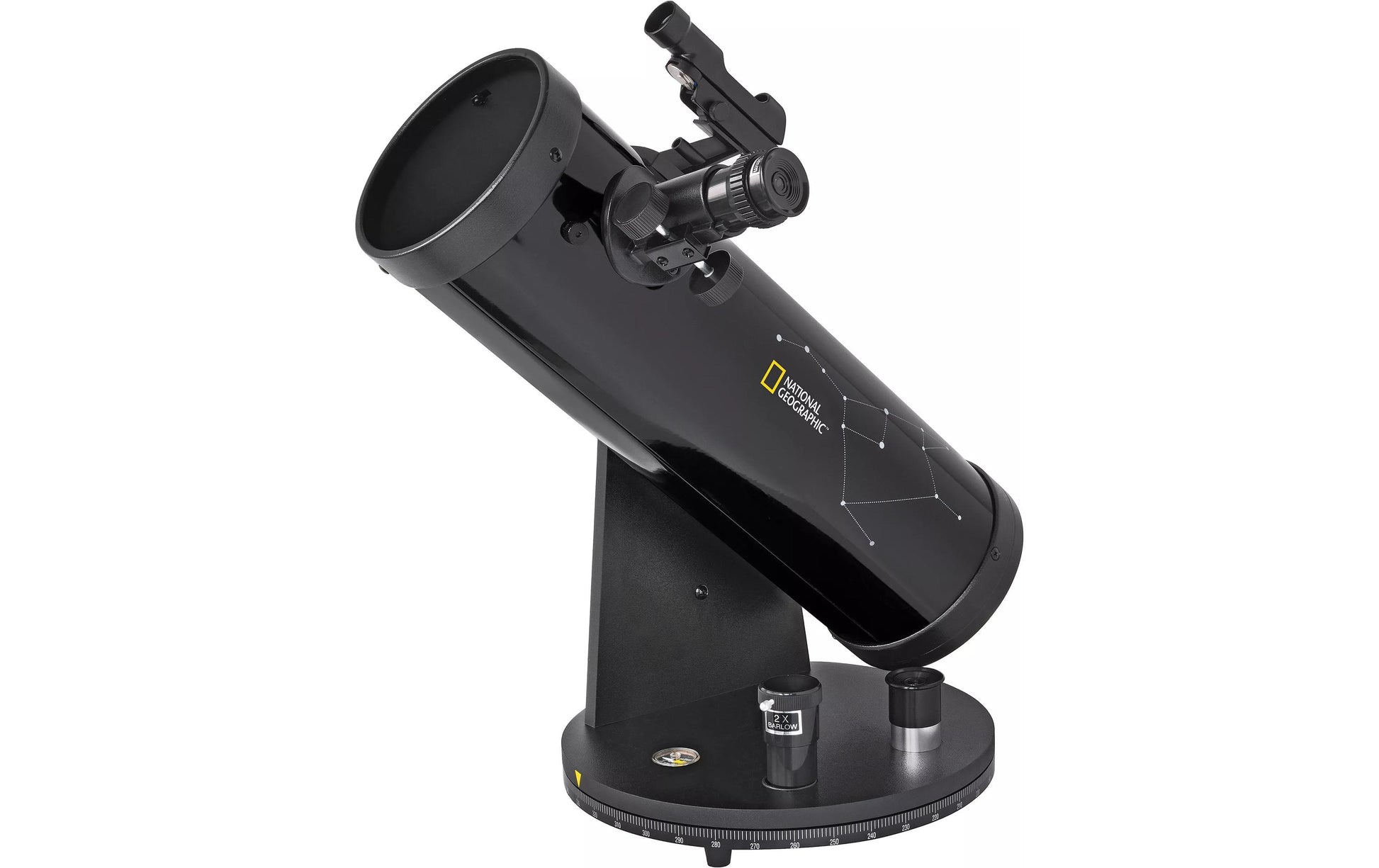 National Geographic Spiegelteleskop – Teleskop 114/500, 11,4 cm Ø, 500 mm Brennweite, 167×