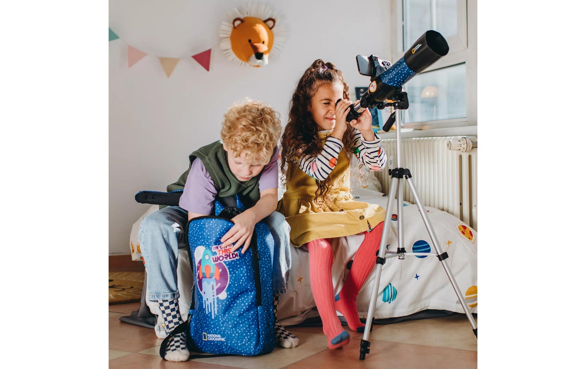 National Geographic Kinderteleskop – 40/400, 300×, Brennweite 400 mm, Refraktor