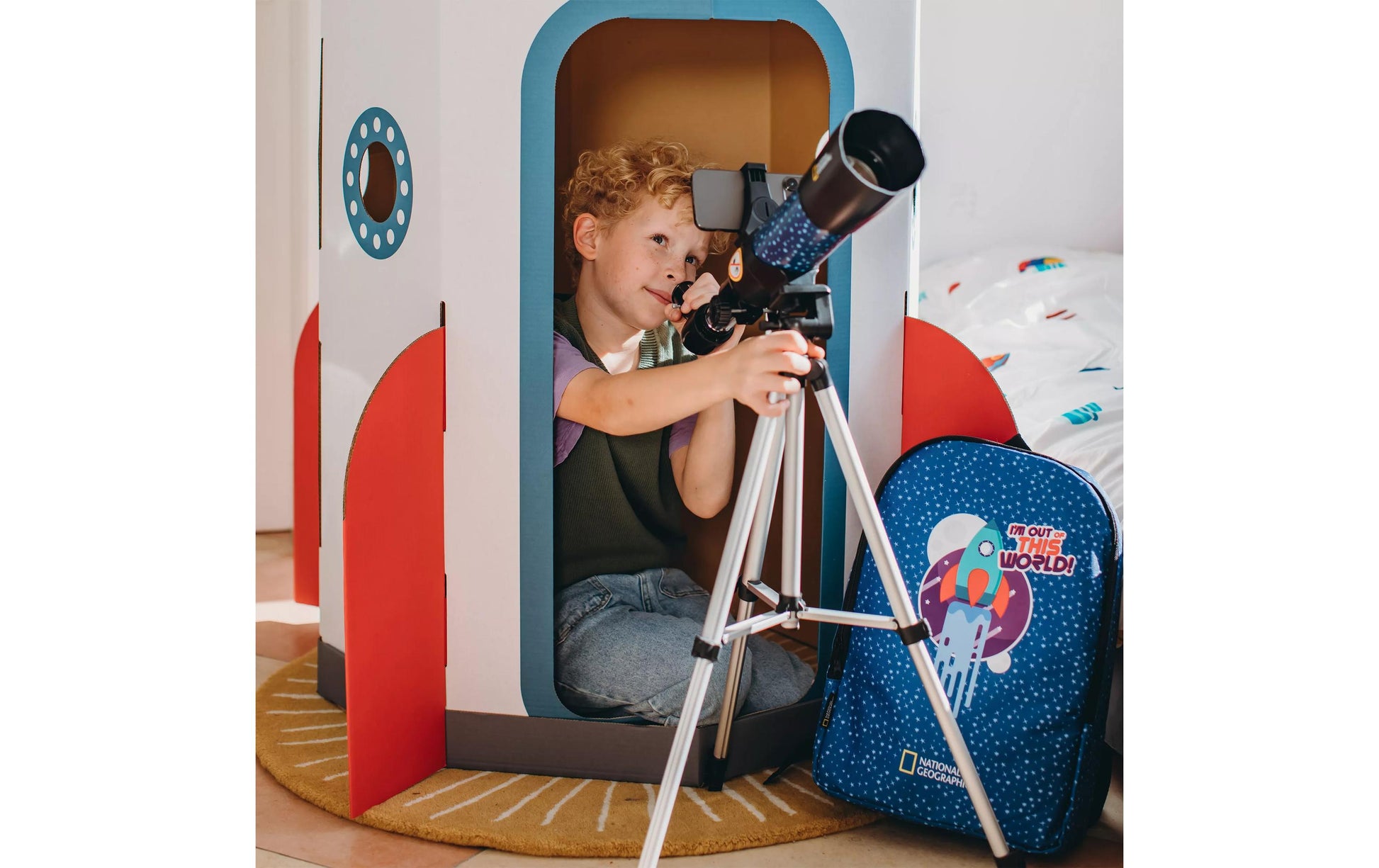 National Geographic Kinderteleskop – 40/400, 300×, Brennweite 400 mm, Refraktor