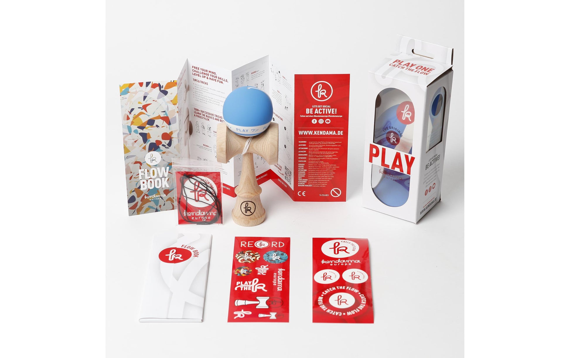 Kendama Europe PLAY One G Kendama – Cloudsurfer – Buche, Blau – ab 7 Jahren