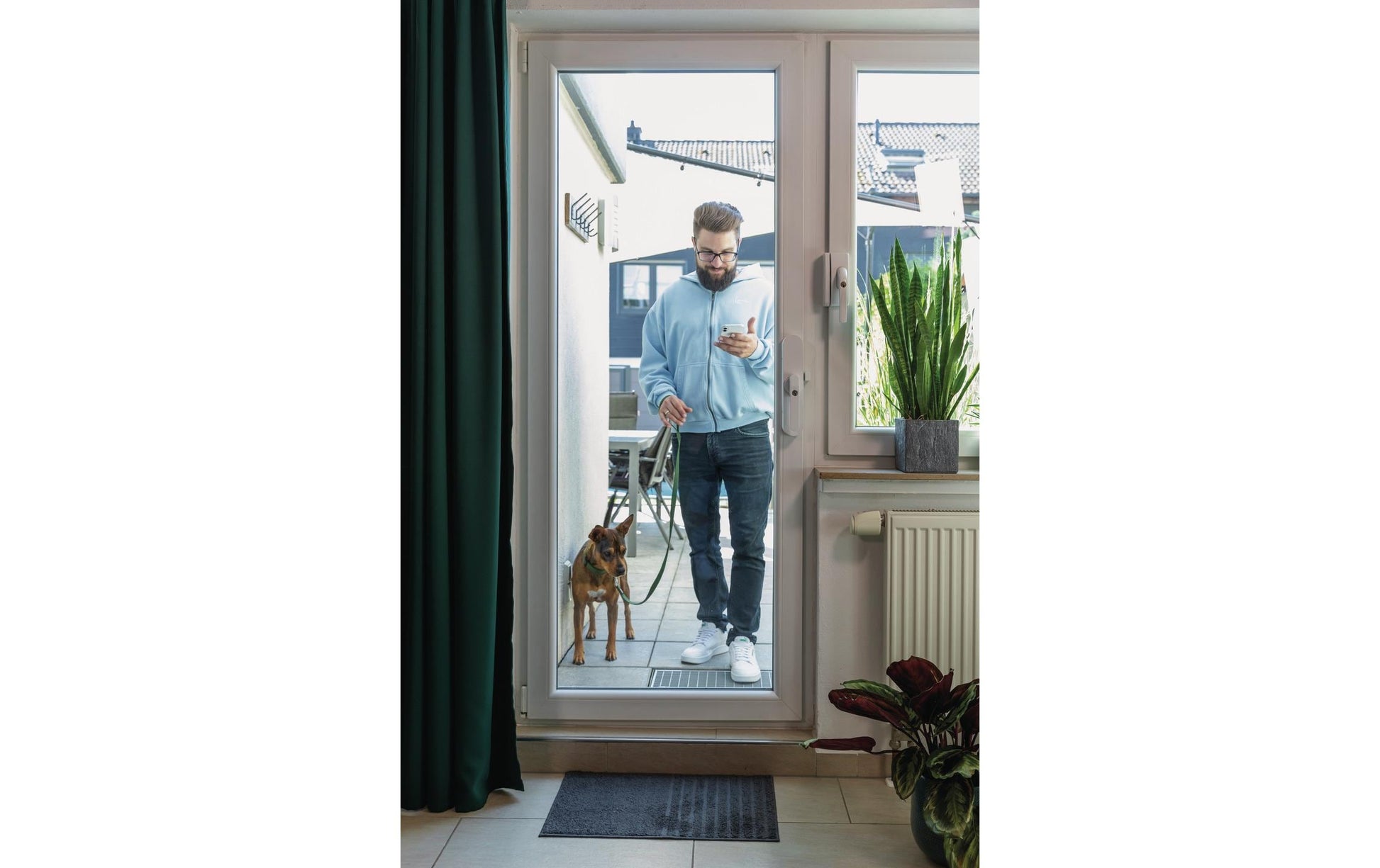 ABUS WINTECTO One FCA4100S Intelligentes Torschloss – BT, App, Balkontür, Batteriebetrieb, Silber, 63×92×300 m