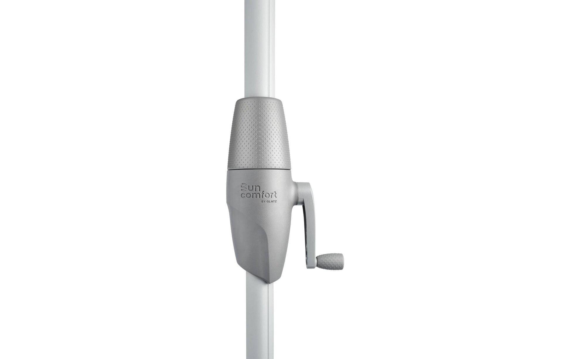 Suncomfort by Glatz Terrassenschirm Shell Turn – Ø 300 cm – Steingrau – höhenverstellbar, neigbar