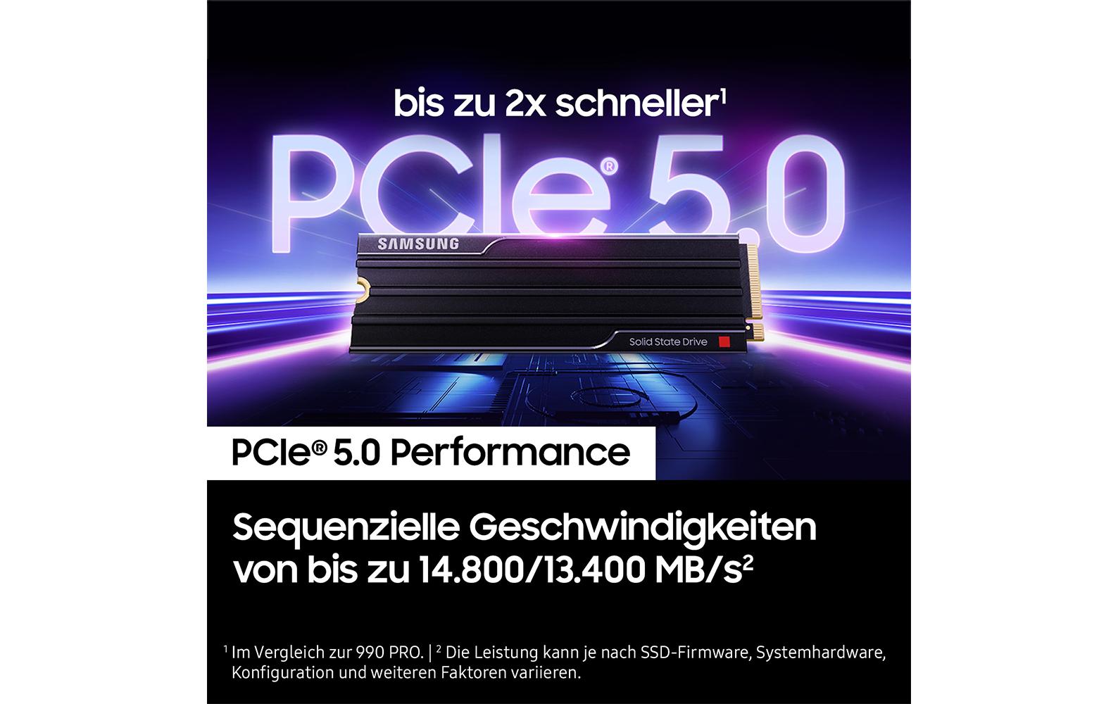 Samsung 9100 PRO Kühlkörper – M.2 2280 NVMe PCIe 5.0 – 14.7/13.4 GB/s
