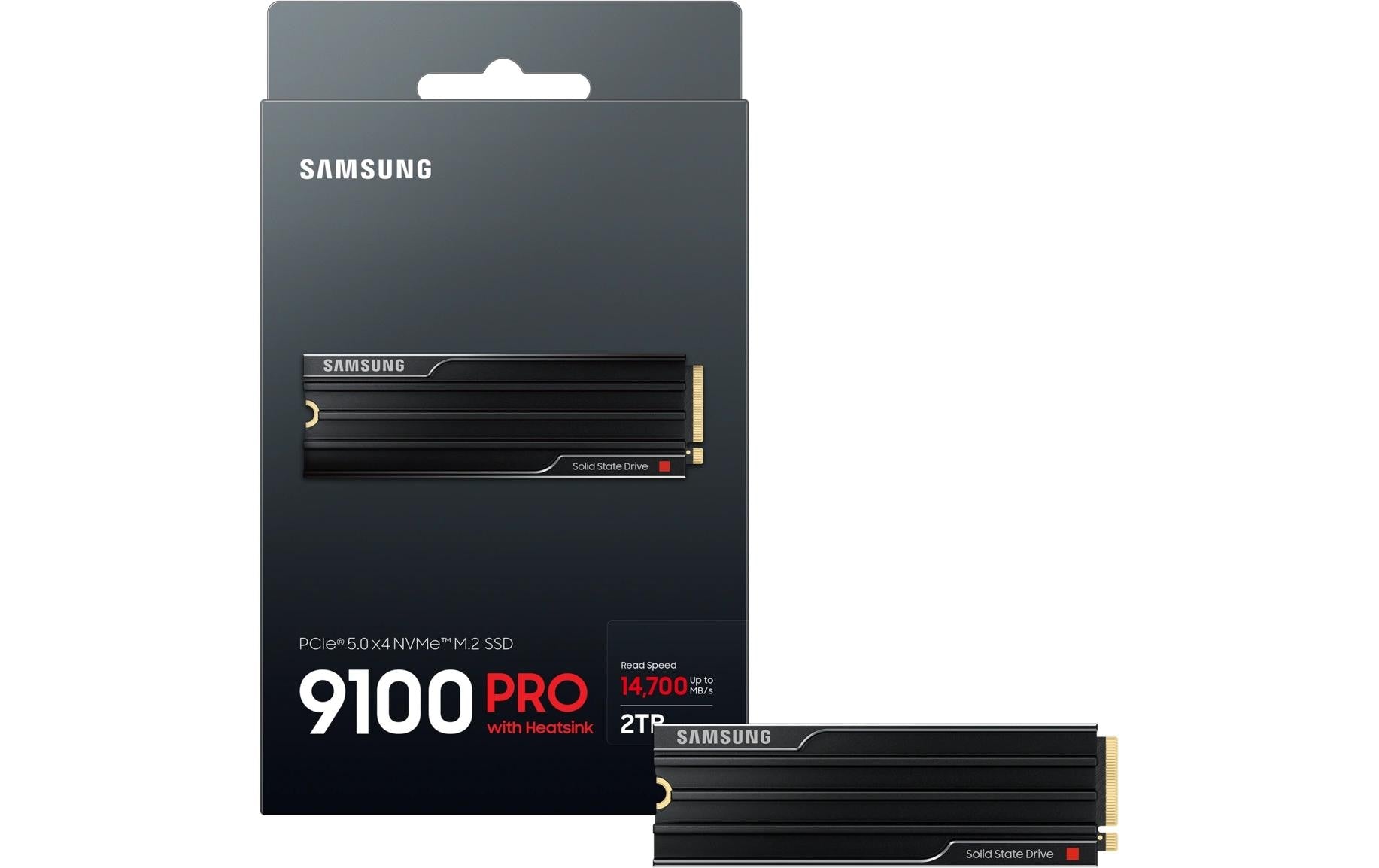 Samsung 9100 PRO Kühlkörper – M.2 2280 NVMe PCIe 5.0 – 14.7/13.4 GB/s