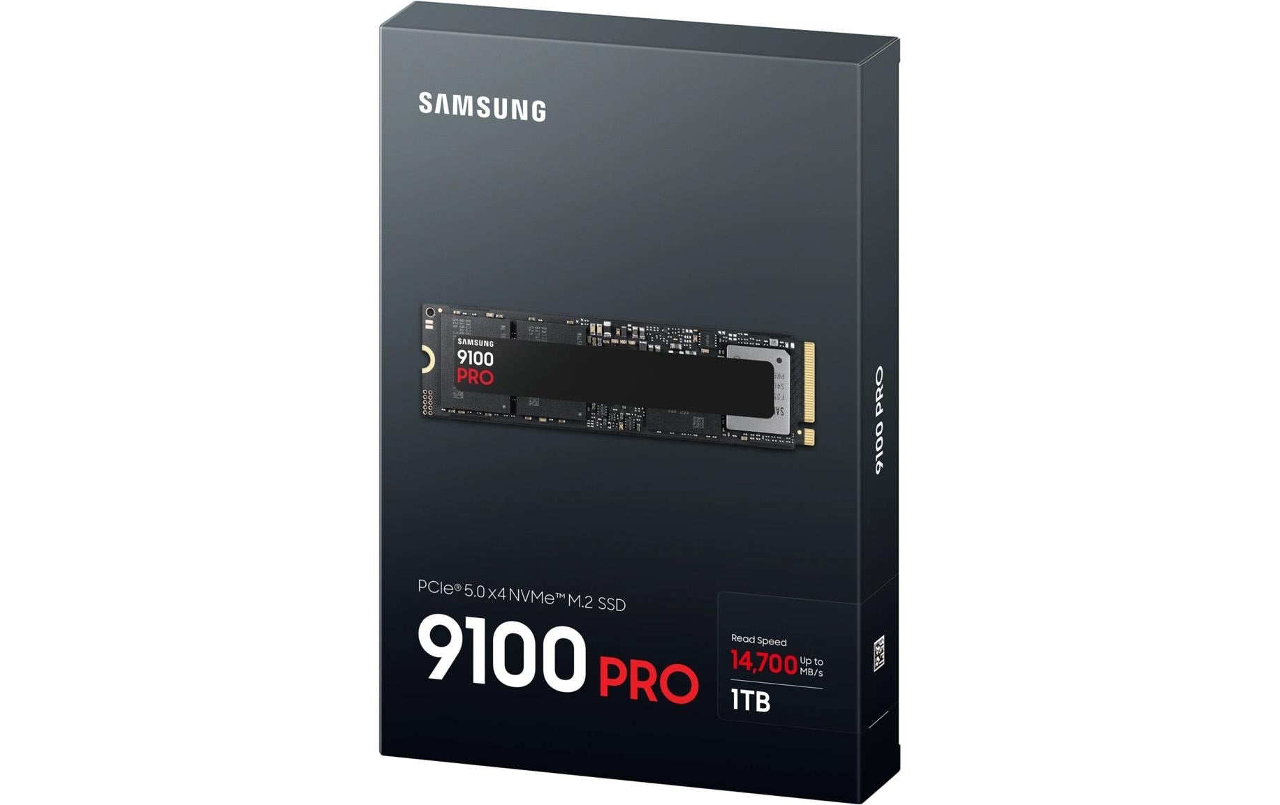 Samsung 9100 Pro (MZ‑VAP1T0BW) – 1 TB M.2 2280 PCIe 5.0 NVMe – 14'700/13'300 MB/s (Lesen/Schreiben)
