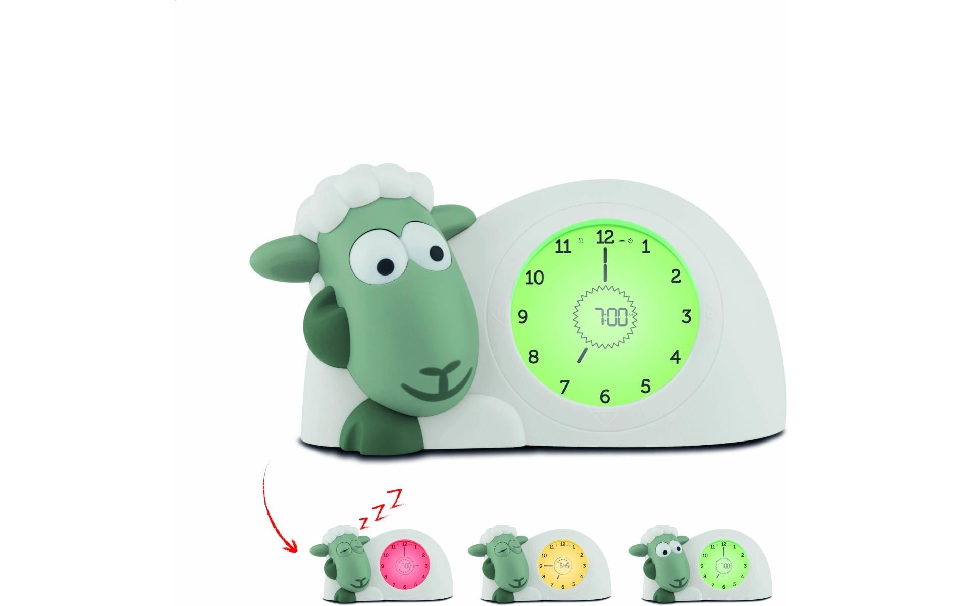 Zazu Lichtwecker Sam – digital, weiss/grün, USB
