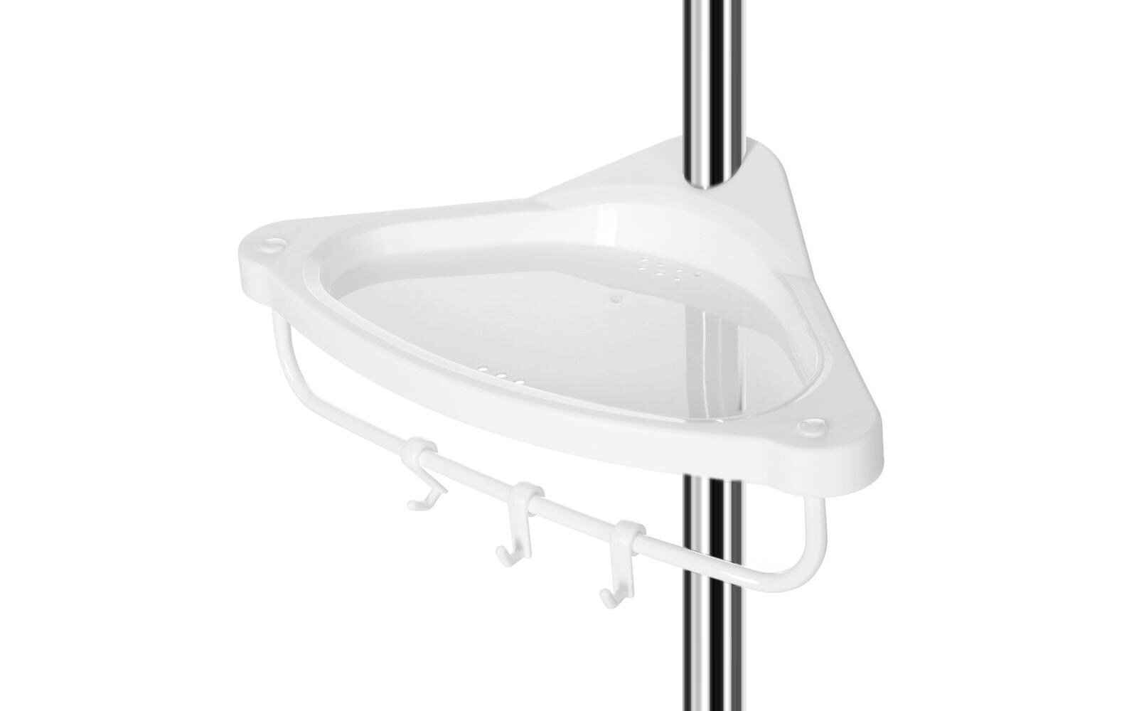 Songmics Duschregal BCB02SW – 89×28 cm, PP/Stahl (pulverbeschichtet), 2 kg, Klemmen, Weiss