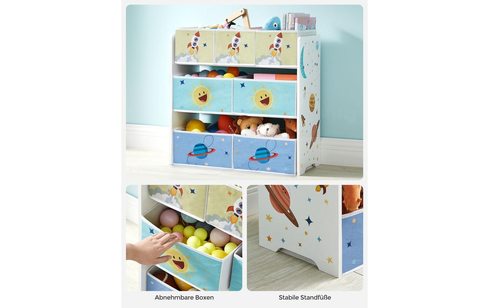 Songmics Freistehendes Büro-/Lagerregal – 7 Böden – 62,5 × 29,5 × 60 cm – 20 kg – Weiss – MDF/Stahl
