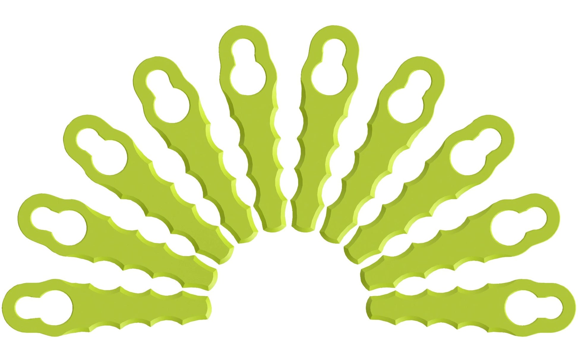 Ryobi Kunststoffmesser 119 × 129 × 12 mm – 10 Stk – für Rasentrimmer – für RAC155
