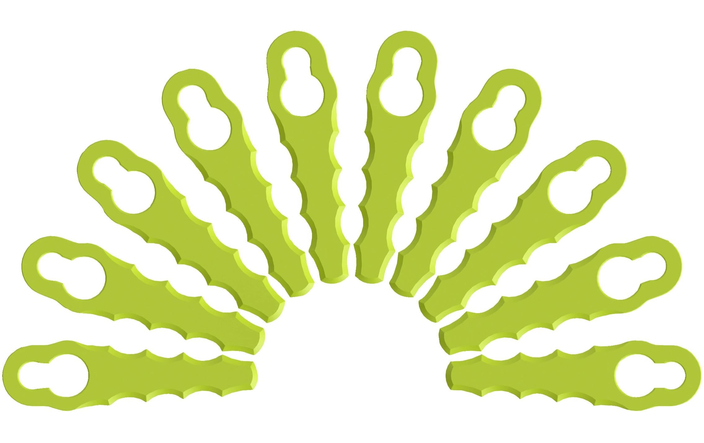 Ryobi Kunststoffmesser 119 × 129 × 12 mm – 10 Stk – für Rasentrimmer – für RAC155