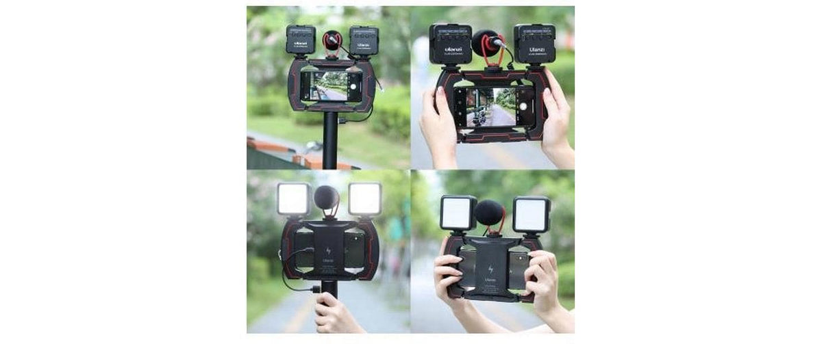 Ulanzi U-Rig Wireless – Foto-/Video-Griff – Qi-Ladefunktion – für Android/iOS – Schwarz