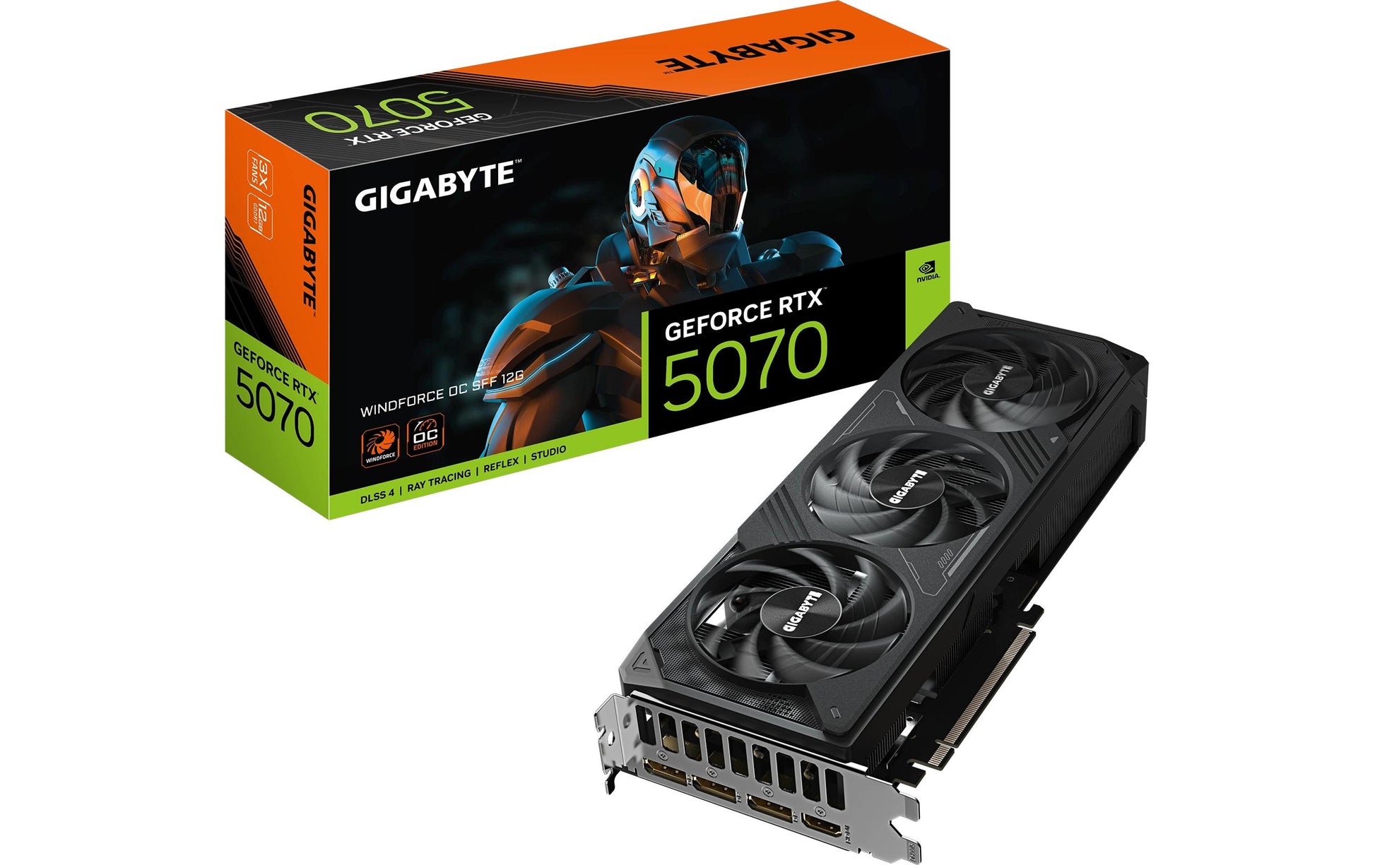 GIGABYTE GV-N5070WF3OC-12GD – Grafikkarte – GeForce RTX 5070, 12 GB GDDR7, PCIe 5.0, 3×DP 2.1a, 1×HDMI 2.1b