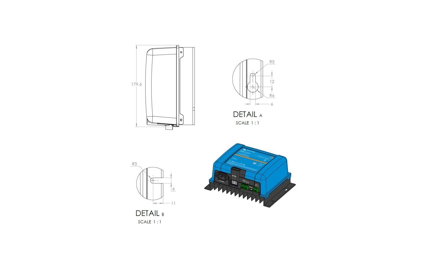 Victron Smart Ladegerät – 12 V 30 A, IP43, für PKW, Li-Ion