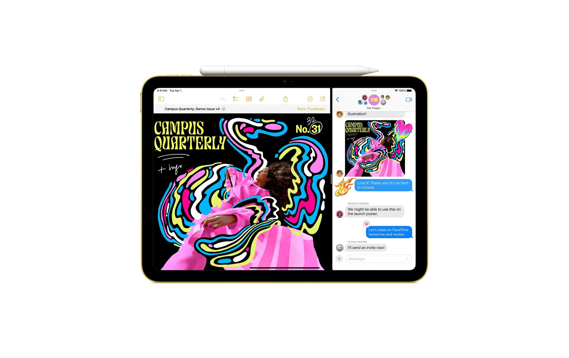 Apple iPad – 11", 128 GB, Wi‑Fi + Cellular, Silber, IP42